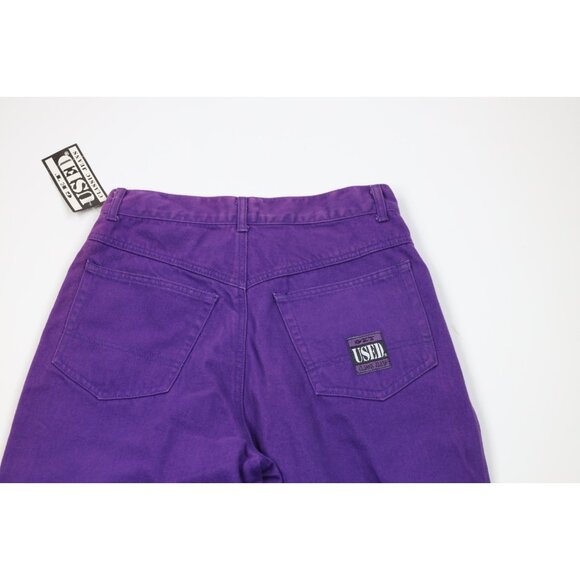 Deadstock Vintage 90s Streetwear Mens 31x34 Baggy Fit Skateboard Jeans Purple - Picture 9 of 11